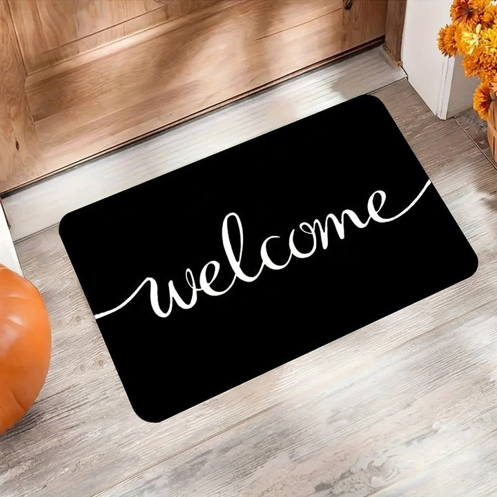 1 pieza de alfombrilla de bienvenida - Antideslizante, resistente al desgaste, fácil de limpiar, alfombrilla rectangular para interiores y exteriores, entrada, patio, áreas de alta circulación, lavable en máquina, alfombrilla de bienvenida para interiore