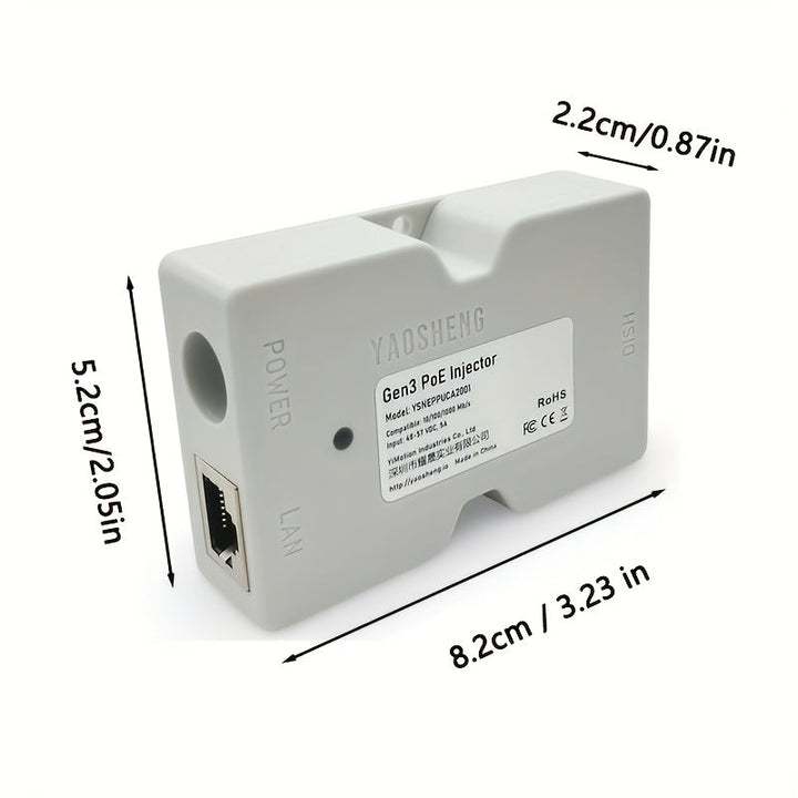 YAOSHENG Gen 3 V4 Adaptador Ethernet PoE Starlink SPX de 250W 2 en 1 con Cable Integrado - 135W, Compatible con HomeKit, Protección contra Sobretensión y Sobreintensidad para Cámaras IP, APs Inalámbricos, Alimentación Red para Dispositivos, Equipo Modern