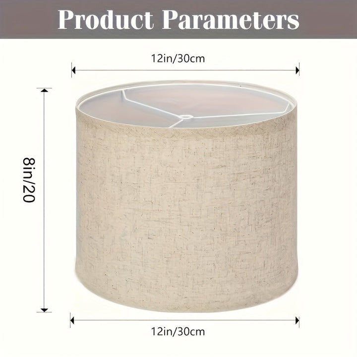 2-Unidades de Sombrillas de Lámpara de Lino Modernas Beige - Hechas a Mano, Encaje de Araña, No Necesita Electricidad ni Batería - Versátiles para Lámparas de Mesa, Lámparas de Piso y Candelabros - 30.48x20.32 cm