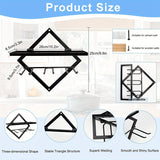 Elegante Estante de Vino de Metal Montado en la Pared con Soporte para Copas - Almacenamiento de Licores de Hierro que Ahorra Espacio para Decoración del Hogar