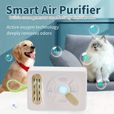 1pc Purificador de aire inteligente con generador de ozono, sensor de movimiento, varios modos de funcionamiento, alimentado por USB, baja tensión, material de plástico, ideal para áreas de mascotas y uso doméstico