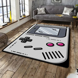 1pc Alfombra de área suave antideslizante con diseño de consola de juegos retro, 480 g Kilogramo cuadrado, 1 cm de grosor, poliéster hecho a máquina, solo lavado a mano, alfombra rectangular para sala de estar, decoración de cocina