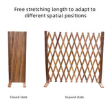 Cerca de jardín de madera ajustable sin taladro, diseño de celosía retráctil para pantallas de privacidad interior/exterior, seguridad para mascotas, plantas trepadoras, madera resistente a la intemperie, fácil instalación para patio, balcón, jardín, pan