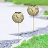 1pc Lámpara de proyección de flores huecas con enchufe de metal solar para suelo, adecuada para jardín, patio, césped, camino, balcón, estanque, decoración navideña, regalos para amigos.