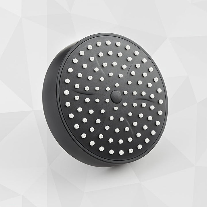 1pc Cabezal de ducha de lluvia redondo contemporáneo, cabezal de ducha de alta presión para montaje en pared, plástico, acabado pintado, no necesita electricidad, para accesorios de baño