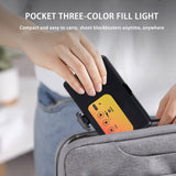 ZOMEI LED Luz para teléfono móvil y cámara, modo ajustable, luz de edición de video recargable, adecuada para teléfonos móviles, cámaras, portátiles, luces de teléfono para selfies, videoconferencias