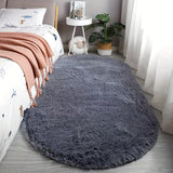 Alfombra ovalada para dormitorio junto a la cama, tapete para cabecera, tapete para mesa de café de sala de estar