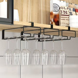 Juego de 3 y 4 piezas, soporte para copas de vino tinto sin necesidad de perforación, estante invertido para almacenamiento de vasos, colgador inverso para goteo