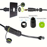 Conector impermeable RJ45 para Starlink Gen 3 Dish y Router Compatible con Starlink Gen 3/Mini Adaptador de cable Ethernet.