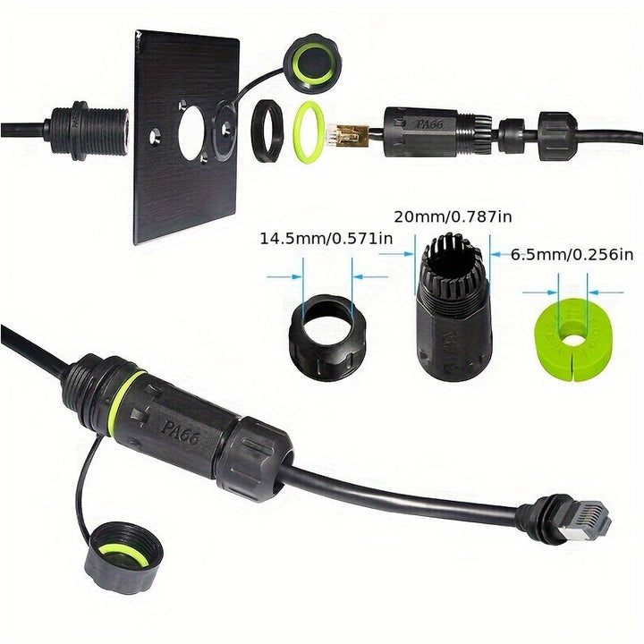 Conector impermeable RJ45 para Starlink Gen 3 Dish y Router Compatible con Starlink Gen 3/Mini Adaptador de cable Ethernet.