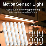 Luces Nocturnas LED Recargables por USB con Sensor de Movimiento - Iluminación Inalámbrica para Armarios Bajo Encimera - Magnético y Adhesivo de 5V para Pasillos, Cocina, Escaleras, Decoración del Hogar