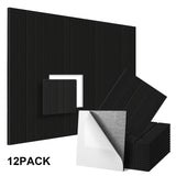 12 Paneles de Espuma Aislante Acústica, 30.48 cm x 30.48 cm x 1.02 cm, Azulejos Autoadhesivos para Estudio/Sala de Grabación, Paneles Absorbentes de Sonido de Alta Densidad