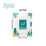 Bolsas de almacenamiento al vacío HEART LEAF de 3 paquetes, bolsas de plástico con diseño de hojas tropicales para ahorrar espacio, edredones, mantas, ropa de cama, ropa - No se necesita energía, otros (organizadores de accesorios)