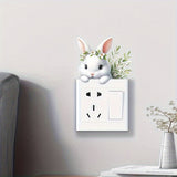 1 calcomanía, pegatinas de botón de conejo de Pascua para tapa de inodoro, decoración divertida para el hogar, muy fácil de pegar