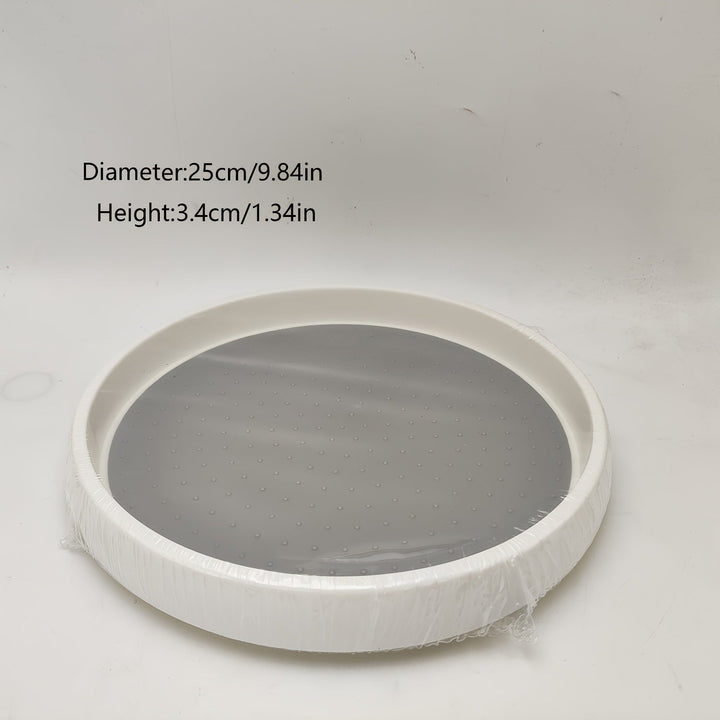 Plato giratorio de silicona antideslizante - 1pc Organizador rotativo multifuncional para armario de cocina, despensa, refrigerador, baño, encimera - Soporte de especias, portacósmeticos, modelo sin carga