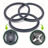 Juego de 3 Anillos de Silicona para Reemplazo en el Licuadora Nutribullet 600W y 900W - Sello con Detalles Verdes, Sellado Antifugas, Accesorios de Cocina Duraderos sin Contacto con Alimentos, Acabado Textura Lisa | Fácil Limpieza