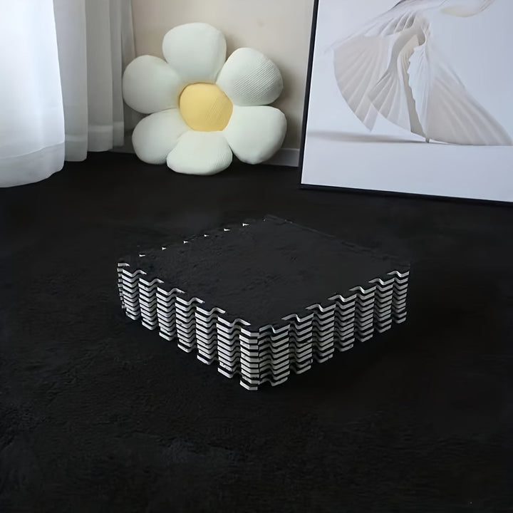 24 Piezas de Alfombrillas Entrelazadas - Personalizables en Blanco y , Antideslizantes con Acolchado, Fáciles de Limpiar, para Sala, Dormitorio, Oficina o Cafetería - Solución de Cubierta Grande, Tapetes para el Hogar, Decoración Moderna, Lavable a Máqui