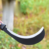 Machete de acero de manganeso de alta resistencia - Mango de metal ergonómico, hoja de carbono afilada para un corte eficiente de césped, poda de árboles y eliminación de malezas - Ideal para agricultura, corte de neumáticos y más - Herramienta duradera,