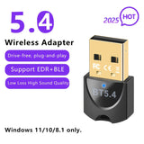 Adaptador de red inalámbrica USB 5.4, receptor de cifrado inalámbrico para perros USB, adecuado para computadoras/auriculares/teclado/ratón/altavoces, alimentado por USB, plug-and-play, inalámbrico, no requiere controlador, externo