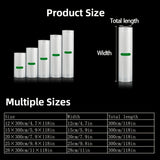 Paquete de 5 rollos de sellador de vacío sin BPA, de 3 metros de largo por rollo, disponibles en anchos de 12 cm, 15 cm, 20 cm, 25 cm y 28 cm - Ideales para almacenamiento de alimentos, preparación de comidas y cocción sous vide - Duraderos, cortados a m