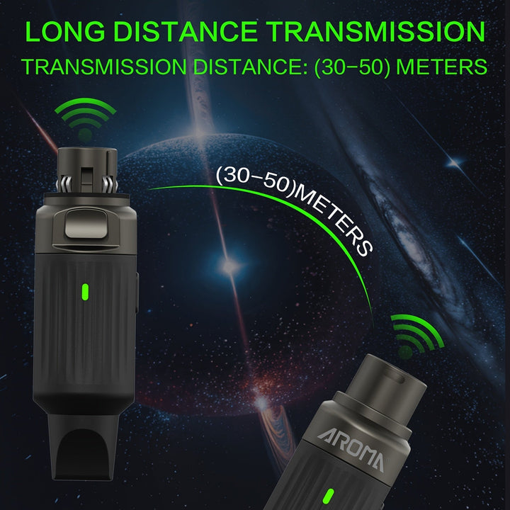 AROMA ARC2 Transmisor Receptor sin varillas Micrófono Dinámico 657~663MHz, Transmisión de Audio Cableado a Inalámbrica con Carga para Escenario y Actuaciones, Solo EE. UU