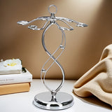 Soporte elegante para copas de vino invertidas, estante de metal para copas de pie con diseño decorativo en espiral, organizador de gabinete de vino que ahorra espacio para el hogar - Alberga 6 copas, rac de vino