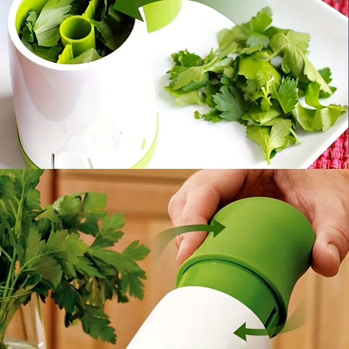 Utensilio de cocina redondo de ABS para picar cilantro y verduras - Ideal para cocinar en casa, restaurantes - Perfecto para foodies, no necesita baterías