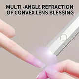 1pc Mini USB LED Lámpara Secadora de Uñas de Gel - Curado Rápido, Compacto, Portátil, Herramienta de Manicura de Eficiencia Energética para Esmalte de Gel - Perfecto para Uso Doméstico y de Salón - Batería Recargable de 180mAh, Carga USB, ≤36V