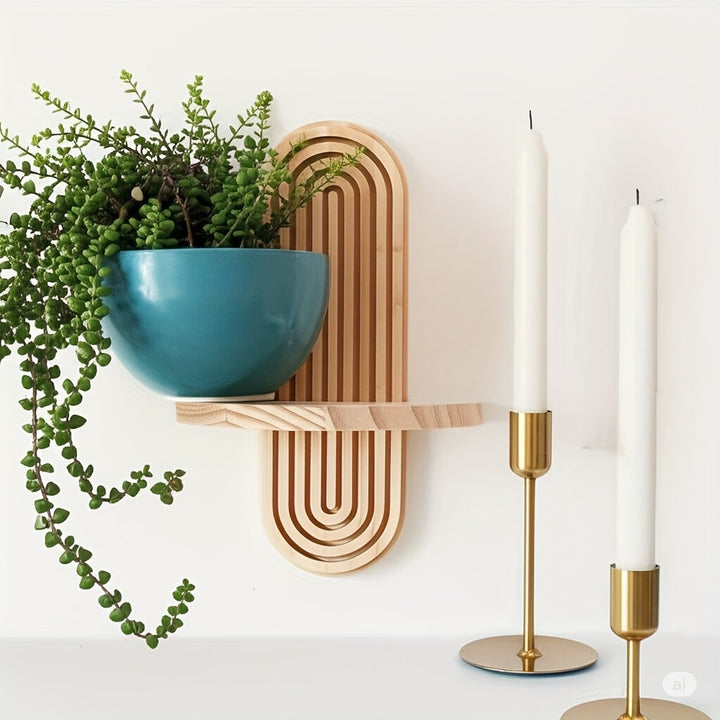 1 Estante de Pared Estilo Bohemio, Decoración Moderna para el Hogar, Portavelas Colgante Arcoíris Adecuado para Cocina, Dormitorio y Fondo del Salón