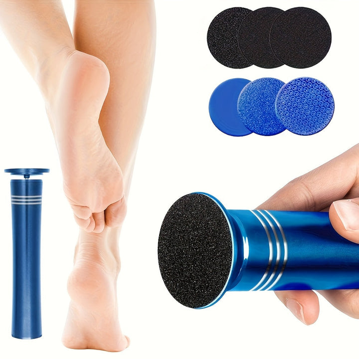 Amoladora eléctrica de mano portátil, carga USB, regulación de 2 velocidades, ideal para cuidado personal en el hogar, incluye cabezal de reemplazo opcional en blanco y