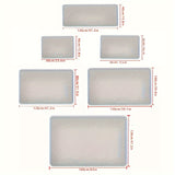 Tapete de bienvenida "SHOES OFF" rectangular antideslizante para sala, liviano, lavable, de poliéster, base de alfombra hecha a máquina, 1 cm de grosor, solo lavado a mano (1 pieza)