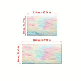 Alfombra Peluda Ultra Suave Con Diseño De Arcoíris, Antideslizante, Lavable A Máquina Para Sala De Estar, Dormitorio Y Guardería. Ideal Para Halloween, Acción De Gracias Y Decoración Navideña.