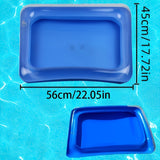2 Piezas de Bañera Inflable Cuadrada para Piscina, Spa Portátil para Pies, Escalón y Set de Pedicura para Limpieza de Piscinas