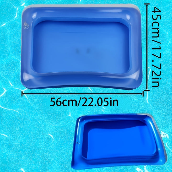 2 Piezas de Bañera Inflable Cuadrada para Piscina, Spa Portátil para Pies, Escalón y Set de Pedicura para Limpieza de Piscinas