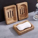 1 charola de bambú creativa para jabón, caja escurridora para almacenamiento y organización en el baño