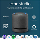 Asistente Virtual Amazon ECHO Studio Ultima Generacion con AleXa