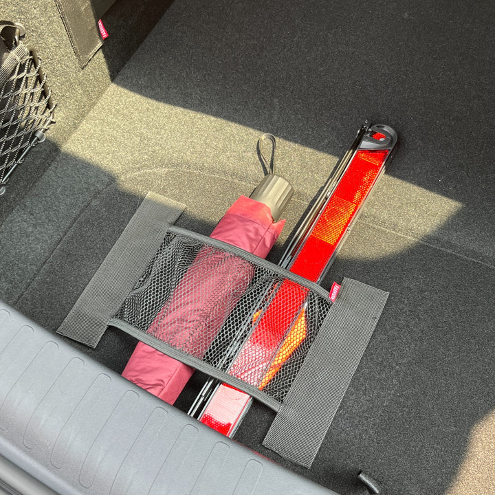 1pc Organizador de Maletero de Coche de Malla Elástica de Nylon Duradero - Accesorios Interiores de Vehículo Red de Almacenamiento, Bolsillo de Carga Colgante para Respaldo de Asiento Trasero, No Se Necesita Electricidad, Negro, Almacenamiento y Organiza