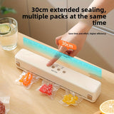 Maquina de sellado al vacío inalámbrica, recargable por USB y multifuncional, máquina pequeña para el hogar para conservación de alimentos en la cocina, máquina de sellado automática completa y conveniente