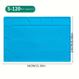 1 Alfombrilla Antideslizante para Reparación de Placas Circuito, Resistente al Calor y Antideslizante, Adecuada para Teléfonos Móviles, Portátiles y Mantenimiento de Cámaras, Herramienta Esencial para Talleres de Reparación, Banco de Trabajo con Soldador