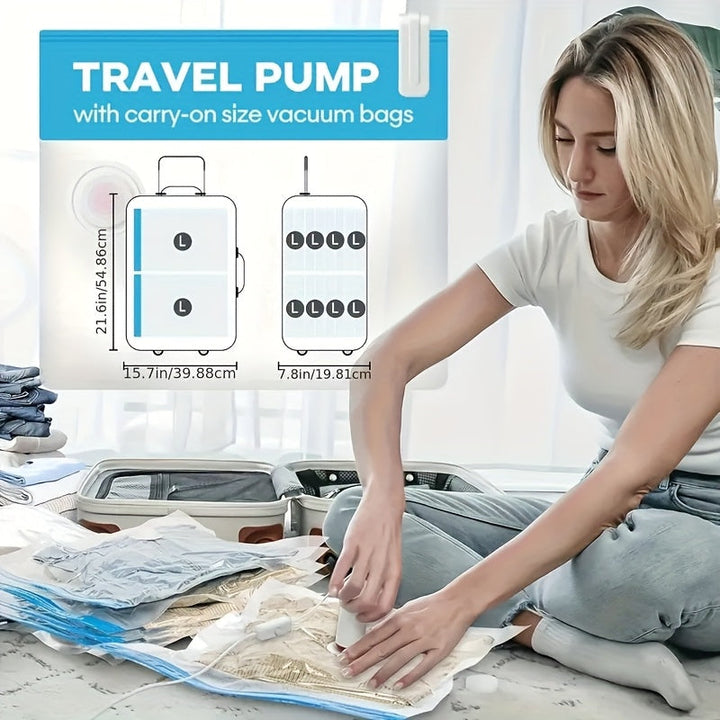 1 pieza/Autómata de vacío pequeño sellador de plástico portátil para ropa del hogar, máquina de embalaje de vacío, almacenamiento de ropa, almacenamiento de artículos, suministros de cocina, bolsa comprimida, bolsa de vacío, suministros (excluyendo bolsa