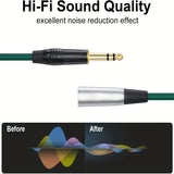 Cable de micrófono para altavoz balanceado con conector macho de 6.5mm a XLR, línea de audio balanceada para guitarra eléctrica, bajo, teclado, amplificador, temporada de graduación, regalo, regalo de cumpleaños