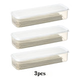 3pcs Cajas para Mantener Fresco en el Refrigerador, Reutilizables, Antipolvo, Apilables, Ahorran Espacio, Adecuadas para Almacenar Cebollín, Cilantro, Jengibre, Ajo, Frutas, Fideos, Cereales, Cucharas, Palillos, Cuchillos & Tenedores, etc., Uso de Cocina