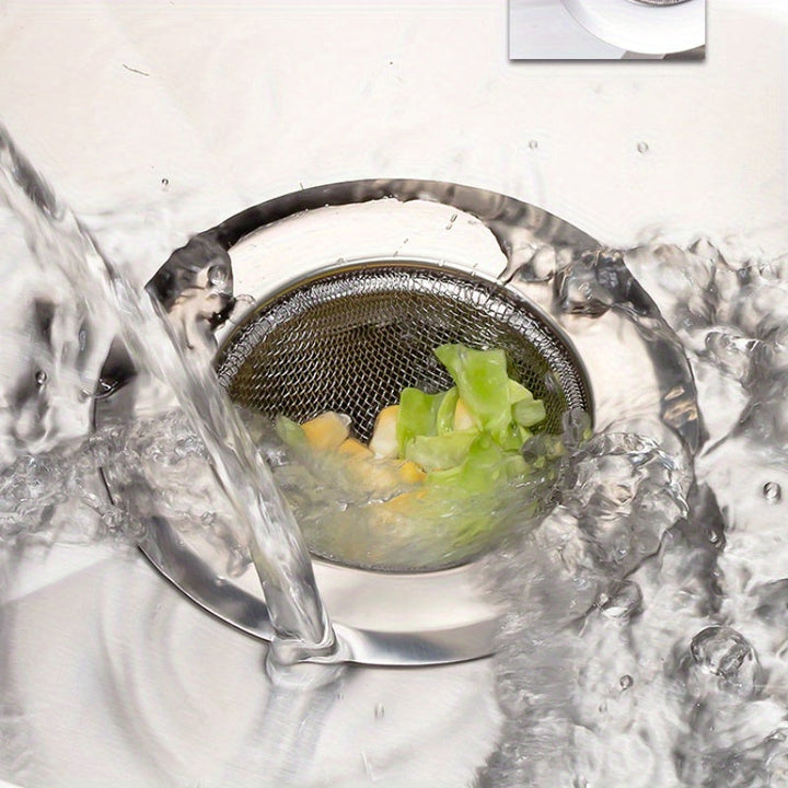 3 piezas de colador de acero inoxidable de alta calidad: Ideal para uso en cocina y baño, evitando eficazmente los atascos y protegiendo su infraestructura de plomería
