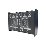 DI Box Profesional de Doble Canal Pasivo (DB-02) - Direct Box Resistente con Elevación de Tierra y Interruptor de Respuesta de Frecuencia, Entradas/Salidas Dobles para Instrumentos, Conector XLR - Para Grabaciones en Vivo, Estudio o Casa - Construcción T