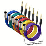 Cable de micrófono para altavoz balanceado con conector macho de 6.5mm a XLR, línea de audio balanceada para guitarra eléctrica, bajo, teclado, amplificador, temporada de graduación, regalo, regalo de cumpleaños