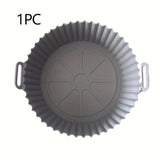 1pc Revestimiento de Silicona Reutilizable para Freidora de Aire, Alternativa al Papel Perforado Antiadherente, Compatible con Ninja, Tower, COSORI - Accesorio de Cocina para Cocinar Más Saludable, Revestimiento de Cocina Versátil | Olla de Silicona Flex