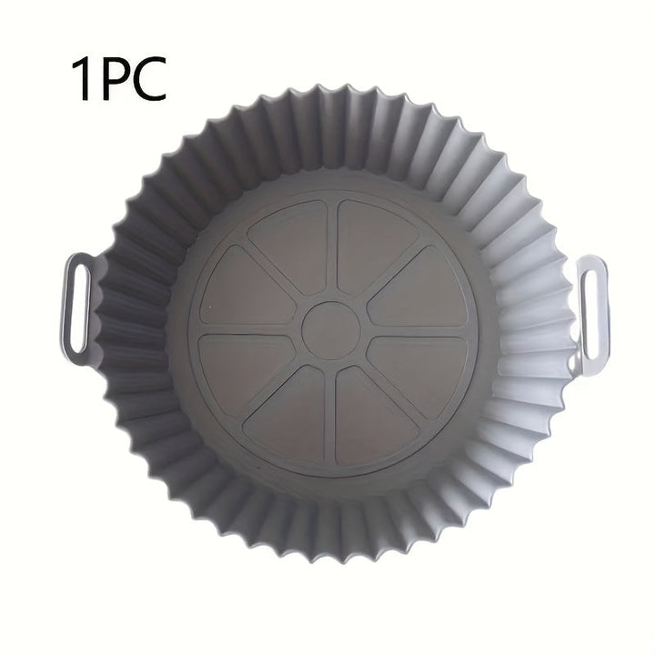 1pc Revestimiento de Silicona Reutilizable para Freidora de Aire, Alternativa al Papel Perforado Antiadherente, Compatible con Ninja, Tower, COSORI - Accesorio de Cocina para Cocinar Más Saludable, Revestimiento de Cocina Versátil | Olla de Silicona Flex