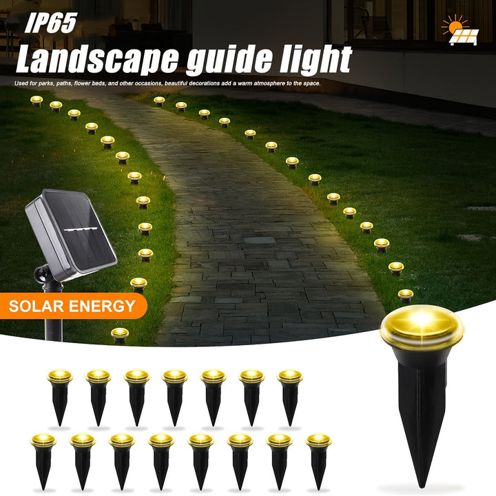 Luces Solares para Jardín: 15/30 LED, 4.82/7.8 metros, Material Plástico, 8 Modos, Impermeable, Carga Solar, Adecuadas para Césped, Villa, Calle, Caravana, Casa, Jardín, Ideal para Fiestas, Bodas, Cumpleaños y Festividades IP65 Tira de Luz Exterior