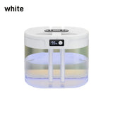 1pc Humidificador USB de doble niebla con pantalla de humedad, material ABS, bajo voltaje 36V o menos, ideal para dormitorio, oficina, sala de estar y uso de escritorio.