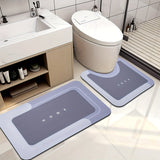 2pcs Alfombras Ultra Absorbentes para Baño - Tierra de Diatomeas Suave, Antideslizantes y Secado Rápido para Ducha, Inodoro y Entrada - Alfombras Decorativas Duraderas. Accesorios para el Baño